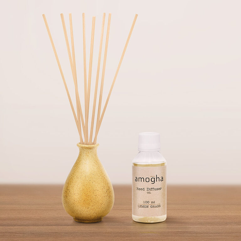 IRIS Amogha Lemongrass Reed Diffuser Set 103 Best Home Fragrance